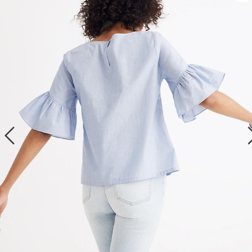 Madewell Ruffle-Sleeve Top - Picture 6 of 6